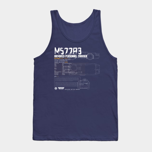 M577A3 Armored Personnel Carrier Tank Top by MindsparkCreative